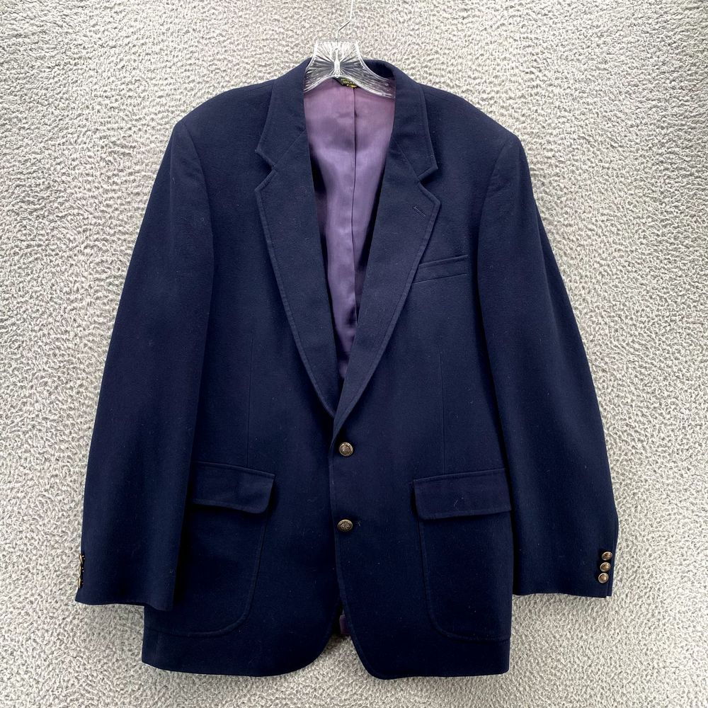 Vintage Mr. Mac Jacket Adult 42 Reg Navy Botany 500 Blazer Sport Coat Wool Men's